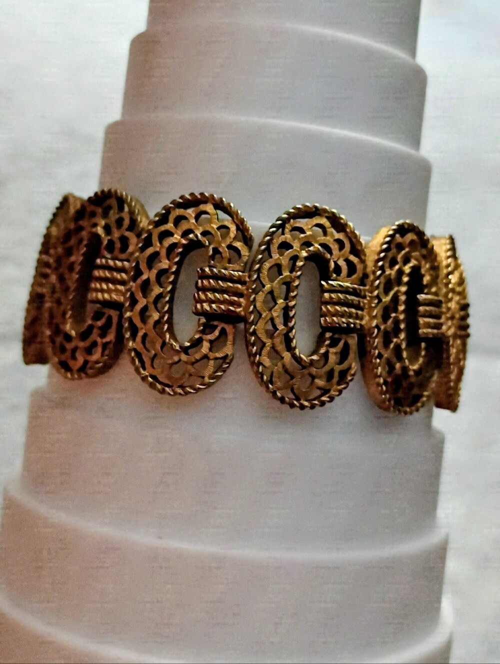 Trifari Signed Open Work Bracelet